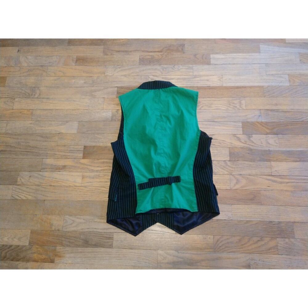 TRIPP NYC Vest Dang Goodman Corset Goth Punk Steampunk Small Black Green - Picture 8 of 9